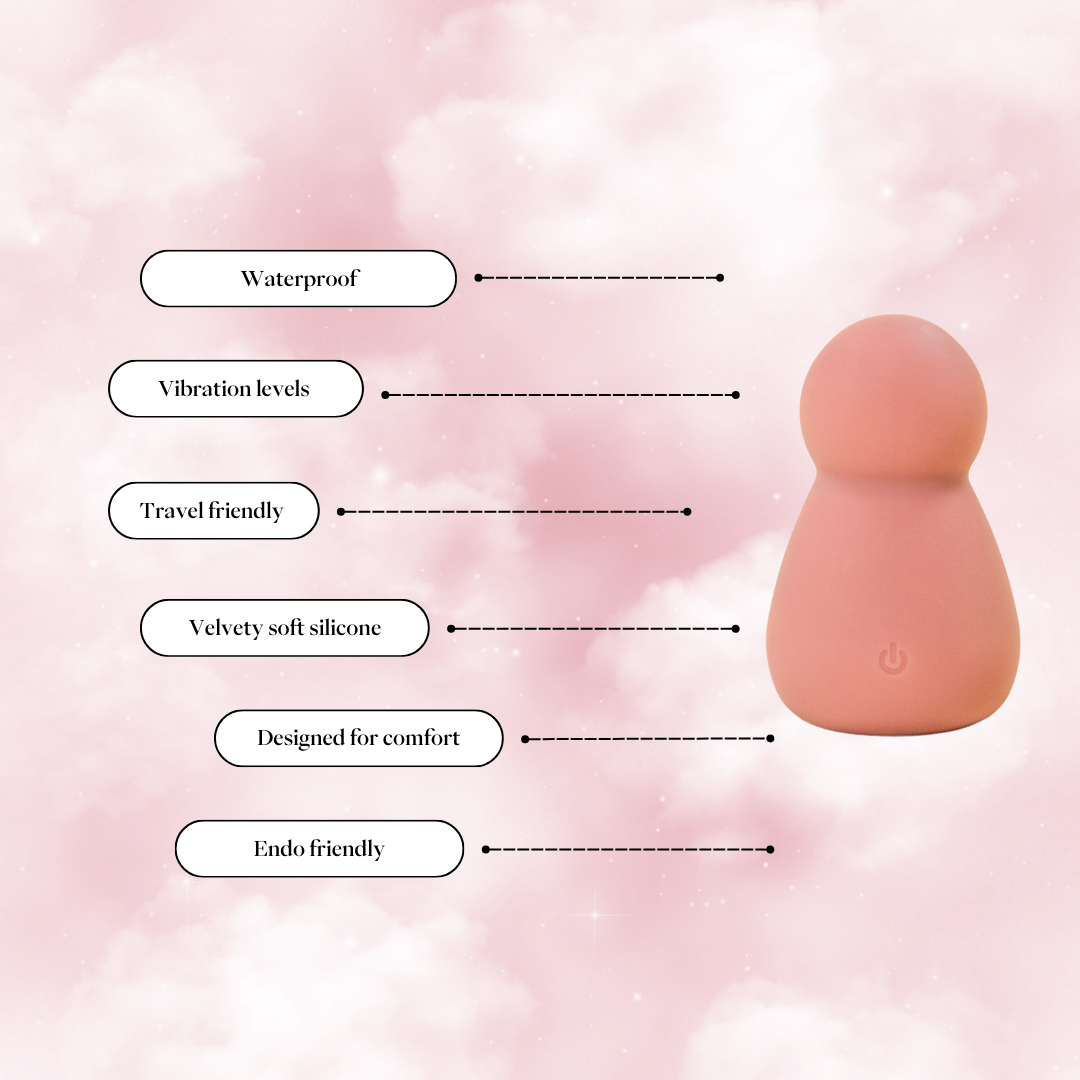Meet Scylla, our exceptionally versatile and discreet bullet vibrator. With the ability to pass as a beauty blender, it's not just a pleasure device but a cleverly concealed accessory. Waterproof, travel-safe, and crafted from body-safe materials, Scylla ensures a delightful experience with powerful vibrations. Designed to be both beginner and endometriosis-friendly, it also features a convenient USB quick recharge for uninterrupted enjoyment